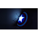 Marvel Candeeiro de parede 3D LED Escudo Captain America