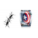 Marvel Candeeiro de parede 3D LED Escudo Captain America