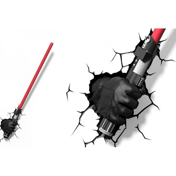 Star Wars Candeeiro de parede 3D LED Darth Vader Lightsaber