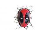Marvel Candeeiro de parede 3D LED Deadpool