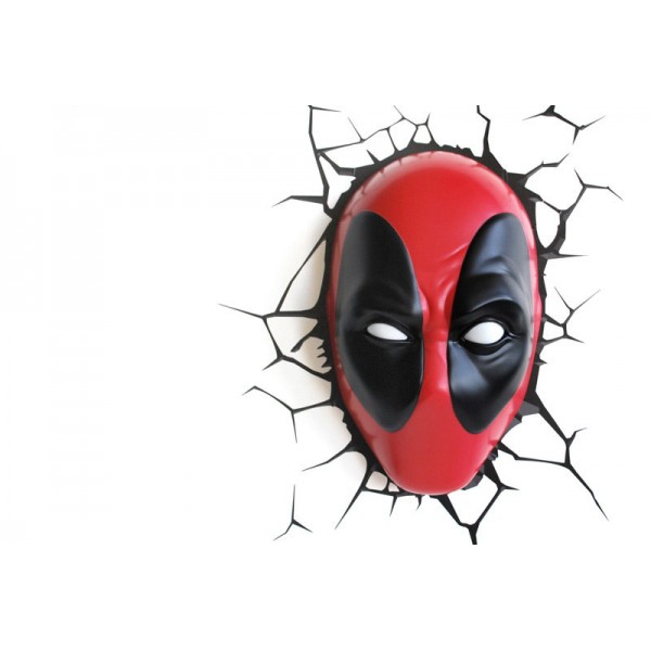 Marvel Candeeiro de parede 3D LED Deadpool