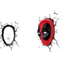 Marvel Candeeiro de parede 3D LED Deadpool