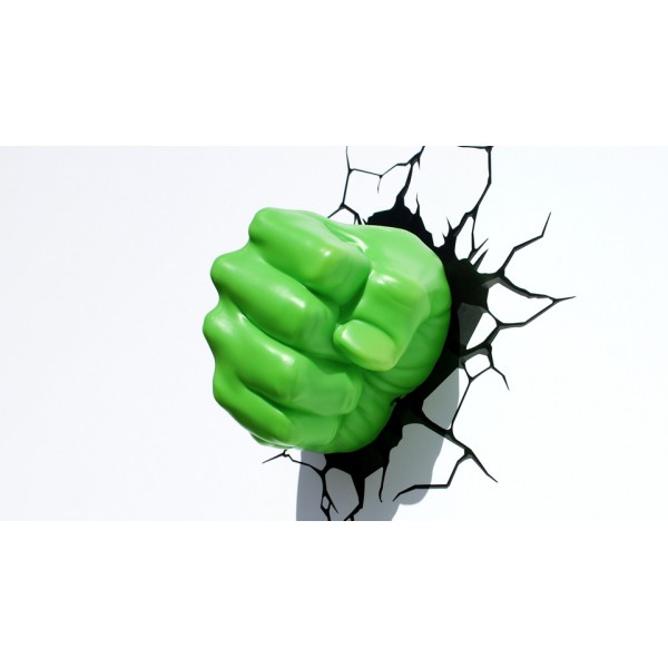 Marvel Candeeiro de parede 3D LED Mão Hulk