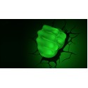 Marvel Candeeiro de parede 3D LED Mão Hulk