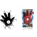 Marvel Candeeiro de parede 3D LED Mão Iron Man