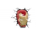Marvel Candeeiro de parede 3D LED Máscara Iron Man