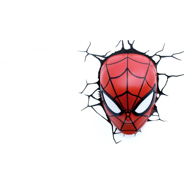 Marvel Candeeiro de parede 3D LED Máscara Spider-Man
