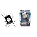 Marvel Candeeiro de parede 3D LED Martelo Thor