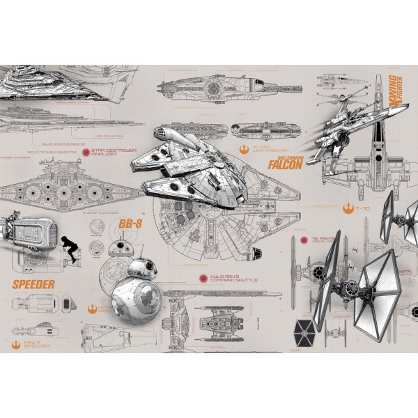Star Wars Fotomural Blueprints