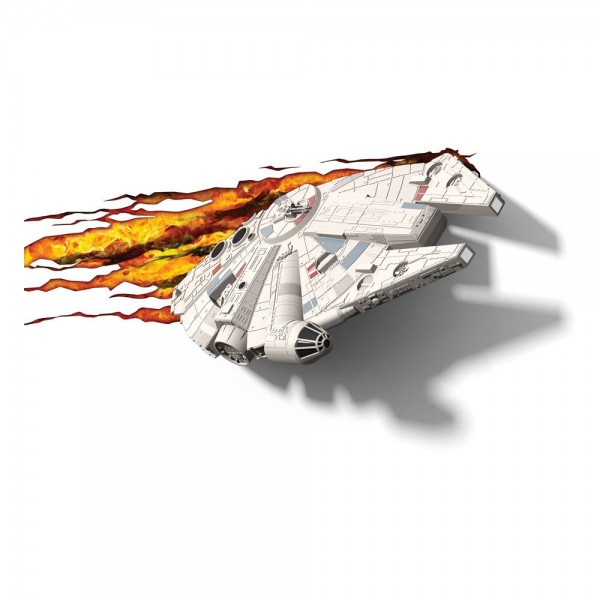 Star Wars Candeeiro de parede 3D LED Millennium Falcon