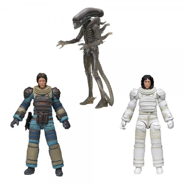 Alien 40th Anniversary Series 4 Figuras Articuladas Ripley (Compression Suit), Lambert & The Alien (Giger)
